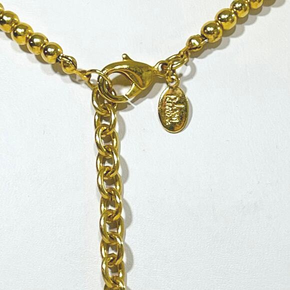 Vtg Joan Rivers Necklace 19" Blue Green Turquoise Bib Classic Collection - Picture 6 of 9